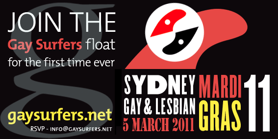 PRESS RELEASE – Gay Surfers at the Sydney Mardi Gras!
