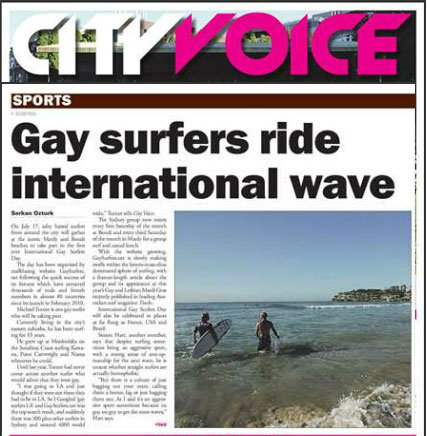Gay surfers ready for an international wave