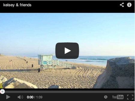 Kelsey & friends at Manhattan beach, California