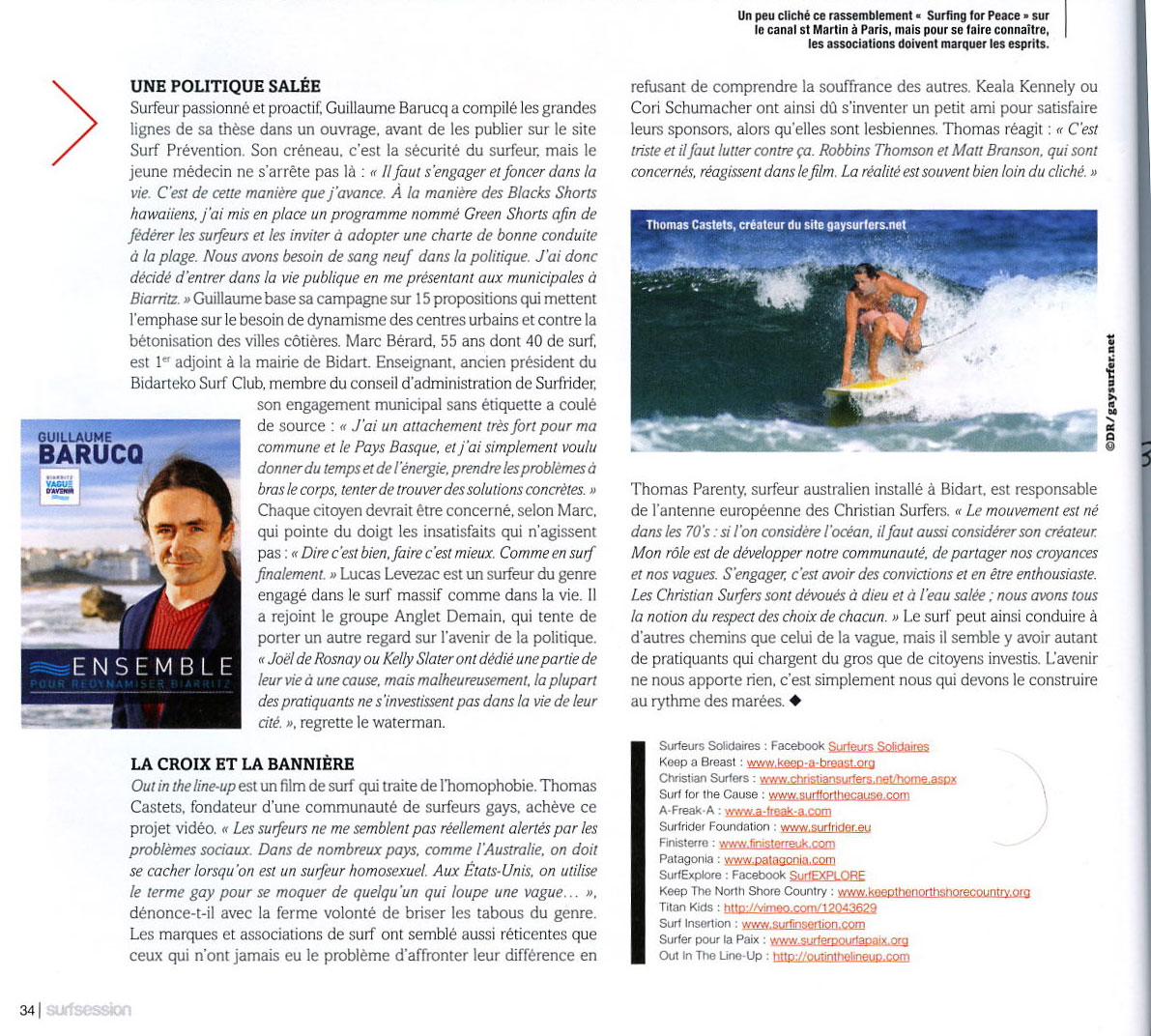 Surfeurs engagés (article Surf Session) FRANCE